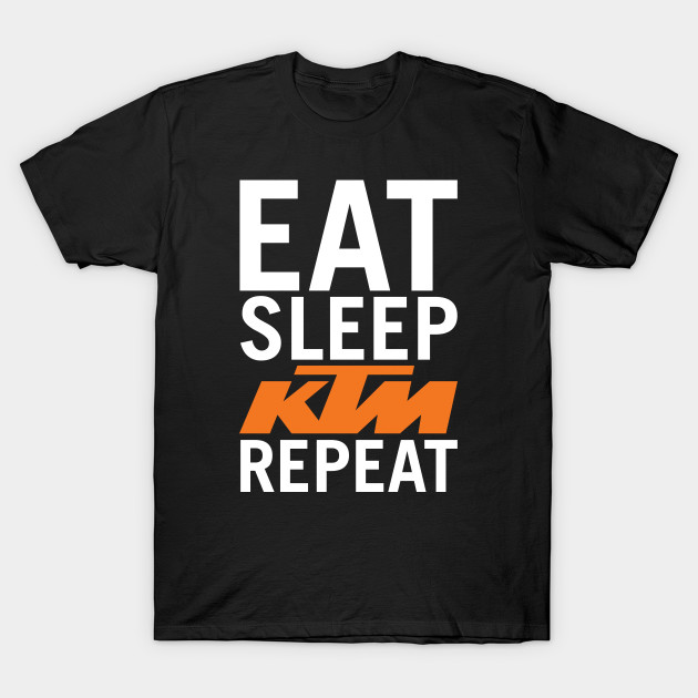 Eat Sleep KTM Repeat Front + Back print by tushalb